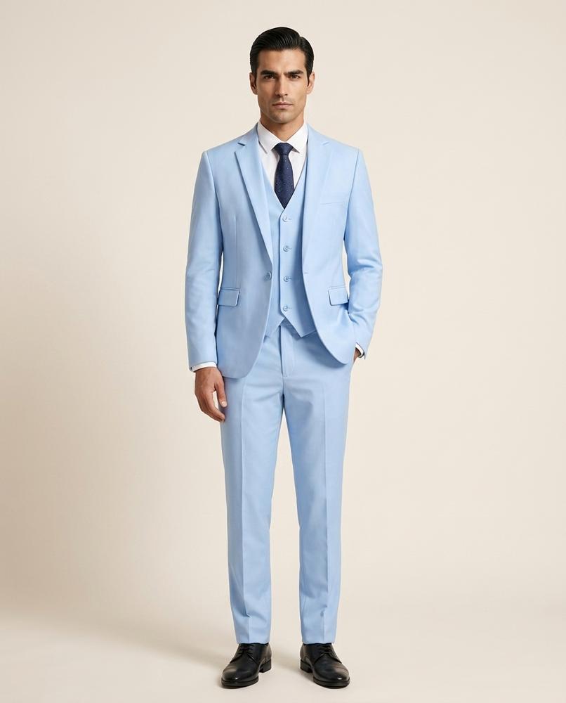 Zac & Sons - Vosor | Costume homme uni coupe régulière