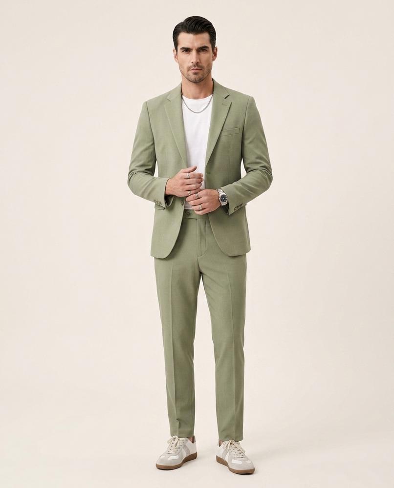 Zac & Sons - Aesur | Costume homme slim à deux boutons