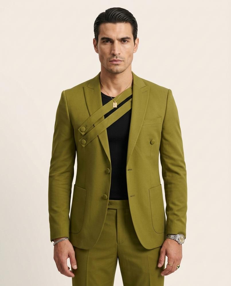 Zac & Sons - Tegam | Costume homme ajusté asymétrique