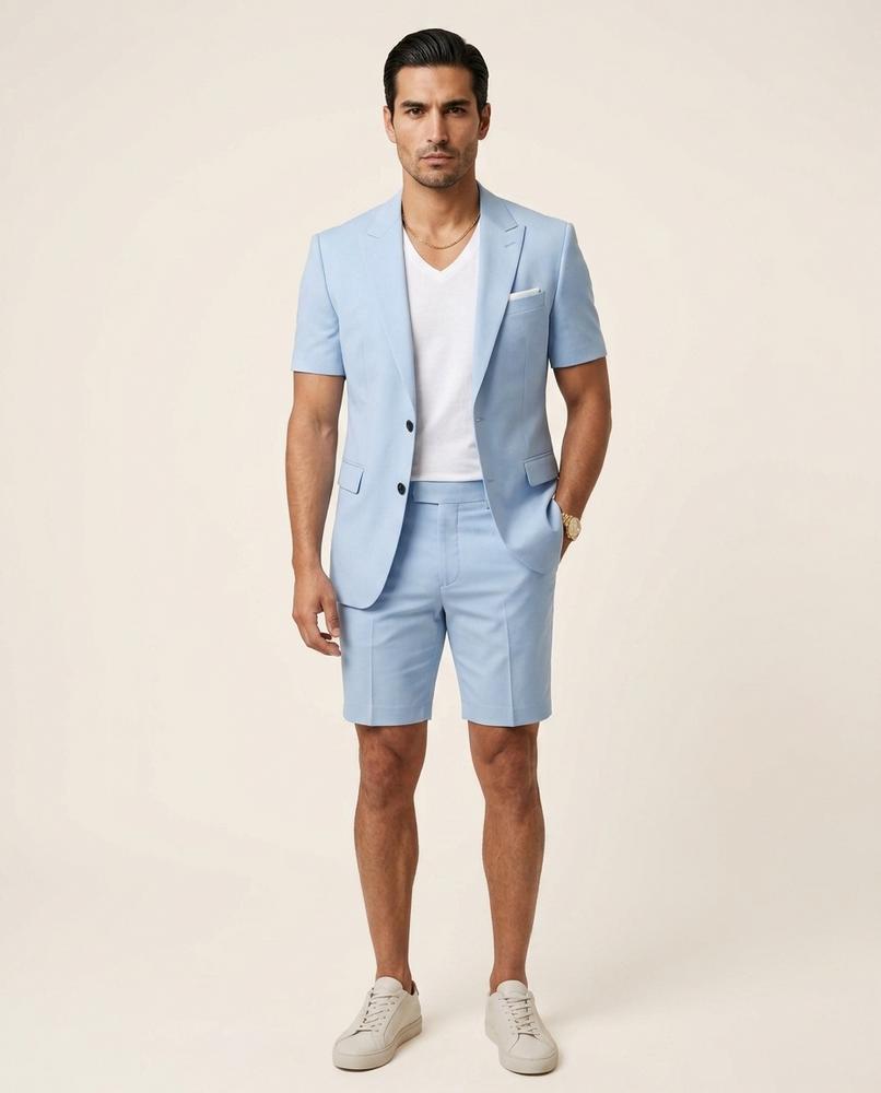 Zac & Sons - Ruwad | Costume homme deux pièces à manches courtes