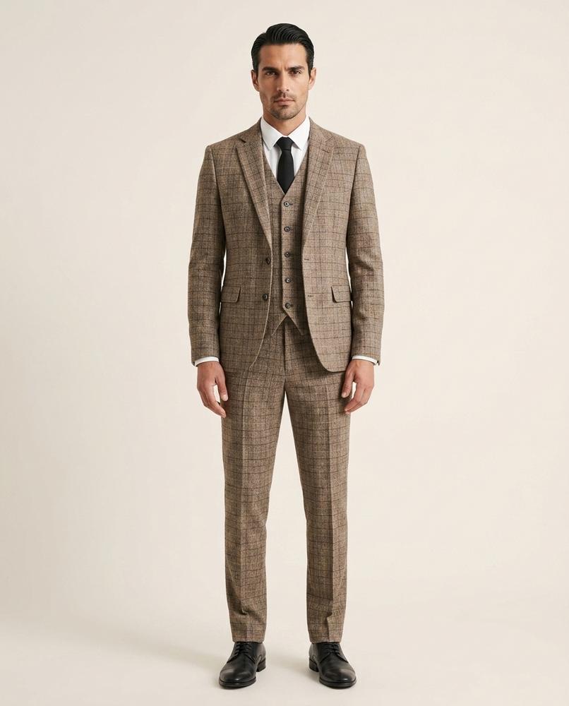 Zac & Sons - Dehud | Costume homme ajusté à carreaux